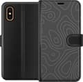 Kompatibel Tegnebogsetui til Apple iPhone XS Max Grå kortlinjer grå
