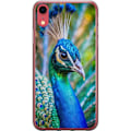 Pikkukuva 1 / 2: Apple iPhone XR Läpinäkyvä kuori Pavun Sulat Värikäs Design Lintuaihe Eksoottinen Graafinen Suunnittelu Luonto Ylellinen Koristelu