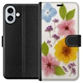 Miniatyrbild 1 av 3: Apple iPhone 16 Plus Plånboksfodral Pressade blommor