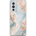 Kompatibelt Mobildeksel til OnePlus 9RT 5G Blomstermarmor blå