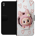 Pikkukuva 1 / 3: Sony Xperia Z3 Lompakkokotelo Labubu Sydän Taustakuva Pop Mart Rakkausteema Hahmodesign Suosittu Motiivi Keräilytaideteossarja