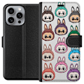 Miniatyrbillede 1 af 3: Apple iPhone 16 Pro Max Tegnebogsetui Labubu Macaron Monster - Nuttet Samlefigur med Stil