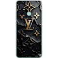 Miniatyrbillede 1 af 3: Xiaomi Redmi 12C Gennemsigtig cover Louis Vuitton Mørk Tilstand Design Sort Luksus Stil Mode Populær Grafisk Mønster Modeikon Luksusmærke