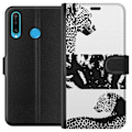 Miniatyrbillede 1 af 3: Huawei P30 lite Tegnebogsetui Leopard Faces