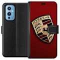 Miniatyrbillede 1 af 3: OnePlus 9 Tegnebogsetui Mobil etui med stilfuld Porce-logo i sort og hvid
