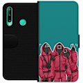 Pikkukuva 1 / 3: Huawei P40 lite E Lompakkokotelo Squid Game Hahmot Graafinen Suunnittelu Sarjakuvasarjan Hahmot Suosittu TV-Teema Aasialainen Tyyli Jännittävä Tren