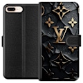 Pikkukuva 1 / 3: Apple iPhone 8 Plus Lompakkokotelo Louis Vuitton Tumma tila Suunnittelu Musta Ylellisyys Tyyli Muoti Suosittu Graafinen Kuvio Muotisymboli Luksusbrän