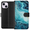 Miniatyrbillede 1 af 3: Apple iPhone 15 Plus Tegnebogsetui Kunstmønster