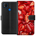 Pikkukuva 1 / 3: Xiaomi Redmi 9C Lompakkokotelo Mansikkakuviointi - makea motii
