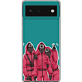 Miniatyrbillede 1 af 3: Google Pixel 6 Gennemsigtig cover Squid Game Karakterer Grafisk Design Seriefigurer Populær TV Motiv Asiatisk Stil Spændende Trend