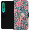 Kompatibelt Plånboksfodral till Xiaomi Mi 10 5G Rosa blomsterboho rosa