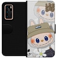 Pikkukuva 1 / 3: Huawei P40 Lompakkokotelo Labubu Minimal Mood - Yksinkertainen ja tyylikäs hirviösuunnittelu