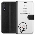 Miniatyrbild 1 av 3: Samsung Galaxy A50 Plånboksfodral You Don’t Know My Password – edgy textmotiv med attityd