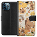 Miniatyrbillede 1 af 3: Apple iPhone 12 Pro Tegnebogsetui Kawaii capybara mobilskal med gulliga djurmotiv