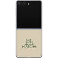 Kompatibelt Mobildeksel til Samsung Galaxy Z Flip7 Matcha-jenter beige