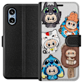 Miniatyrbillede 1 af 3: Sony Xperia 5 V Tegnebogsetui Labubu figur samling - Pop Mart Labubu The Monsters i farverigt design