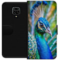 Pikkukuva 1 / 3: Xiaomi Redmi Note 9 Pro Lompakkokotelo Pavun Sulat Värikäs Design Lintuaihe Eksoottinen Graafinen Suunnittelu Luonto Ylellinen Koristelu