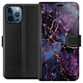 Miniatyrbillede 1 af 3: Apple iPhone 12 Pro Tegnebogsetui Marmor Blå Lilla