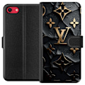 Pikkukuva 1 / 3: Apple iPhone 7 Lompakkokotelo Louis Vuitton Tumma tila Suunnittelu Musta Ylellisyys Tyyli Muoti Suosittu Graafinen Kuvio Muotisymboli Luksusbrändi
