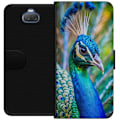 Miniatyrbillede 1 af 3: Sony Xperia 10 Plus Tegnebogsetui Påfugle Fjer Farverig Design Fuglemotiv Eksotisk Grafisk Motiv Natur Luksuriøs Dekoration