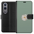 Miniatyrbillede 1 af 3: OnePlus Nord CE4 Lite Tegnebogsetui Grøn Minimalblomst - stil