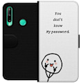 Miniatyrbild 1 av 3: Huawei P40 lite E Plånboksfodral You Don’t Know My Password – edgy textmotiv med attityd