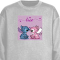 Miniatyrbilde 1 av 3: Sweatshirt for Voksen | Klassisk Collegegenser Lilo & Stitch - grå XL