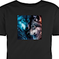 Miniatyrbild 1 av 3: T-shirt för Vuxen | Klassisk Vuxen-T-shirt Vargar i natten svart L