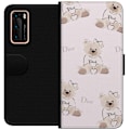 Miniatyrbillede 1 af 3: Huawei P40 Tegnebogsetui Teddy Dior Vibes - luksuriøs bamse i modetil