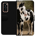 Miniatyrbillede 1 af 3: Huawei P40 Tegnebogsetui Smuk Hest - elegant illustration af h
