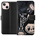 Miniatyrbillede 1 af 3: Apple iPhone 13 mini Tegnebogsetui <nl>Labubu Black Energy - Sort mønster i gade stil
