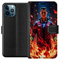 Miniatyrbillede 1 af 3: Apple iPhone 12 Pro Max Tegnebogsetui Ronaldo Inferno - fodboldhelt i flammer