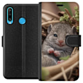 Miniatyrbillede 1 af 3: Huawei P30 lite Tegnebogsetui Rotte Smilende Dyremotiv By Motiv Urban Grafisk Design Populært Sjovt Motiv Kunstart Stil