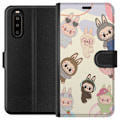 Miniatyrbillede 1 af 3: Sony Xperia 10 II Tegnebogsetui Labubu Pop Mart Samling Motiv Figur Samling Design Populært Art Toy Pop Mart Kreativ Grafisk
