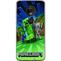 Pikkukuva 1 / 3: Motorola Moto G7 Läpinäkyvä kuori Minecraft Creeper mobilskal i klassisk grön pixelstil
