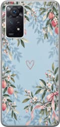 Kompatibelt Mobildeksel til Xiaomi Redmi Note 11 Pro Blomsterhjerte blå