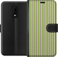 Kompatibelt Plånboksfodral till OnePlus 7 Matcha Stripe grön