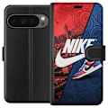 Miniatyrbillede 1 af 3: Google Pixel 9 Pro XL Tegnebogsetui  Nike Logo Rød Blå Sneakers Stil Sport Mode Populært Swoosh Motiv Træningstøj Grafisk Ikon