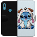 Pikkukuva 1 / 3: Huawei Y6 (2019) Lompakkokotelo Stitch Koirapuku Lilo & Stitch Disney Hauska Design Sininen Avaruusolento Sarjakuva Hahmo Suosittu Lapsille Suosittu D