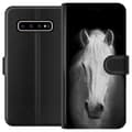 Kompatibel Tegnebogsetui til Samsung Galaxy S10+ Hest