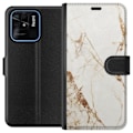 Miniatyrbillede 1 af 3: Xiaomi Redmi 10C Tegnebogsetui Hvid marmor