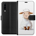 Pikkukuva 1 / 3: Huawei P30 Lompakkokotelo Suloinen Lammas - lasten ja vauvan tuotteita sarjakuvatyyliin