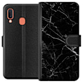 Miniatyrbild 1 av 3: Samsung Galaxy A20e Plånboksfodral black marble