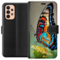 Miniatyrbillede 1 af 3: Samsung Galaxy A23 Tegnebogsetui Sommerfugl Natur Sommer Motiv Vinger Farverig Design Populær Dekoration Grafisk Eksotisk Tema