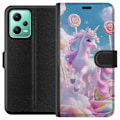 Pikkukuva 1 / 3: Xiaomi Redmi Note 12 Lompakkokotelo Yksisarvinen Candy Pastel Kawaii Suunnittelu Söpö Suosittu Väri Graafinen Trendi Lapsen Teema Fantasia Taide