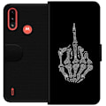 Miniatyrbillede 1 af 3: Motorola Moto E7 Power Tegnebogsetui Fuck dig Bling