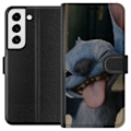 Miniatyrbillede 1 af 3: Samsung Galaxy S22+ 5G Tegnebogsetui Stitch Sød Alien - Blå Favorit fra Ydre Rummet
