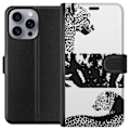 Miniatyrbillede 1 af 3: Apple iPhone 16 Pro Max Tegnebogsetui Leopard Faces