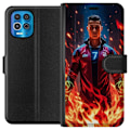 Miniatyrbillede 1 af 3: Motorola Edge S Tegnebogsetui Ronaldo Inferno - fodboldhelt i