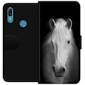 Pikkukuva 1 / 3: Huawei Y6 (2019) Lompakkokotelo Valkoinen Hevonen
